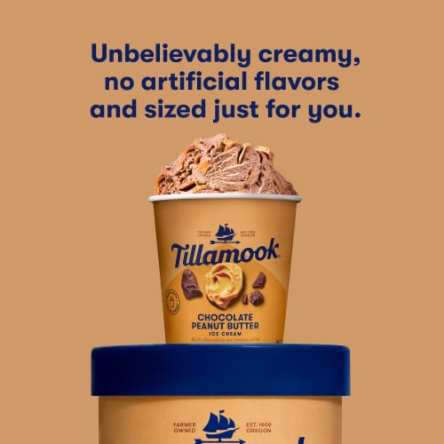Tillamook Chocolate Peanut Butter Ice Cream Perspective: right