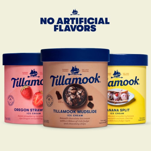 Tillamook Banana Split Ice Cream Tub Perspective: right