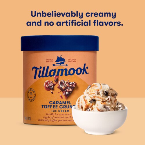 Tillamook Caramel Toffee Crunch Ice Cream Perspective: right