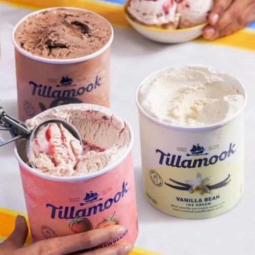 Tillamook Oregon Strawberry Ice Cream Perspective: right