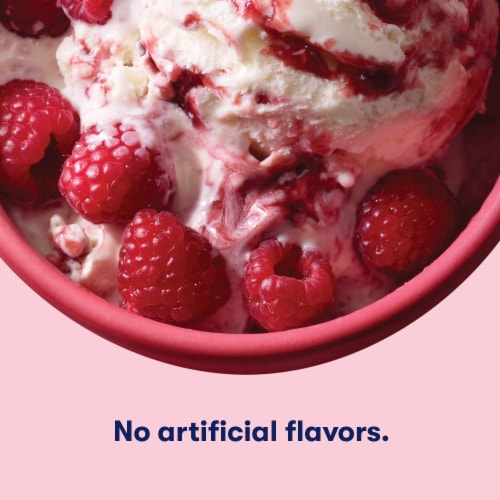 Tillamook White Chocolate Raspberry Ice Cream Tub Perspective: right