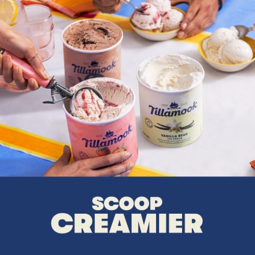 Tillamook Vanilla Bean Ice Cream Tub Perspective: right