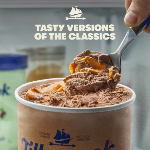 Tillamook Chocolate Peanut Butter Ice Cream Perspective: right