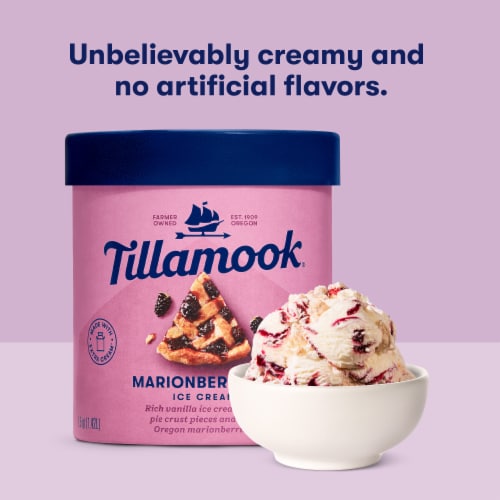 Tillamook Marionberry Pie Ice Cream Perspective: right