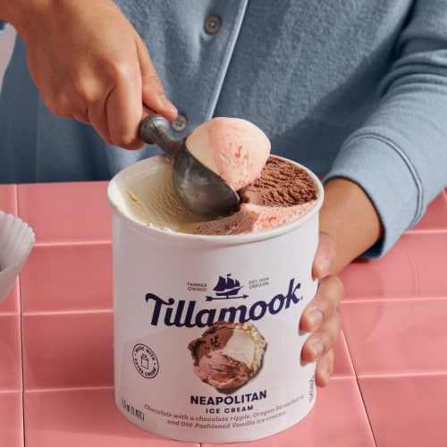 Tillamook Neapolitan Ice Cream Perspective: right