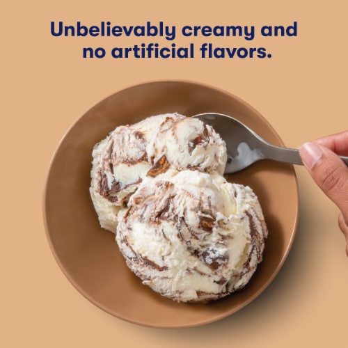 Tillamook Campfire Peanut Butter Cup Ice Cream Tub Perspective: right
