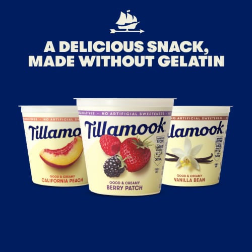 Tillamook Low Fat Vanilla Bean Good & Creamy Yogurt Perspective: right