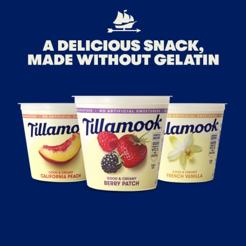 Tillamook Low Fat French Vanilla Good & Creamy Yogurt Perspective: right