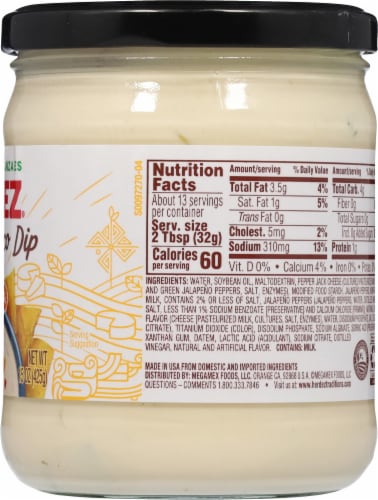 Herdez® Medium Queso Blanco Dip with Jalapeños Perspective: right