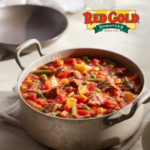 Red Gold® Petite Diced Green Chilies Lime Juice & Cilantro Tomatoes Perspective: right