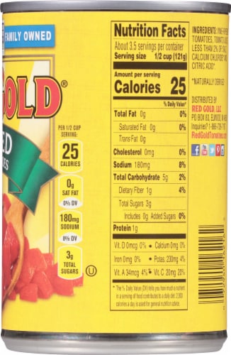 Red Gold® Diced Tomatoes Perspective: right