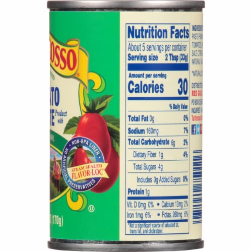 Tuttorosso® Tomato Paste with Sweet Basil Perspective: right