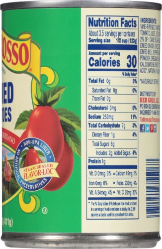 Tuttorosso® Basil Garlic & Oregano Stewed Tomatoes Perspective: right