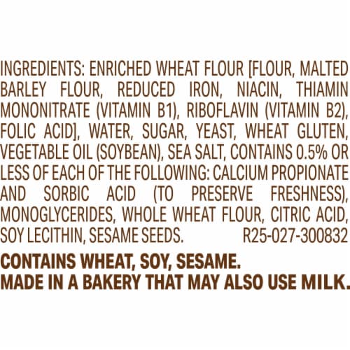 Sara Lee Artesano White Sliced Bread Bakery Rolls Perspective: right
