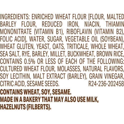 Sara Lee Artesano Multigrain Bread Perspective: right