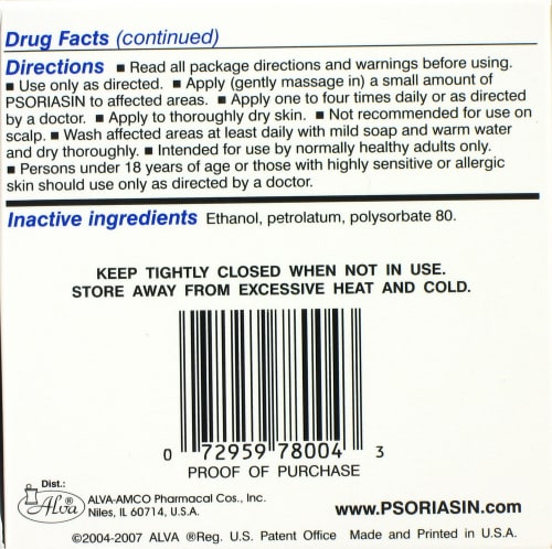 Alva Psoriasin Ointment Perspective: right