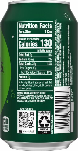 Seagram's® Ginger Ale Single Can Perspective: right
