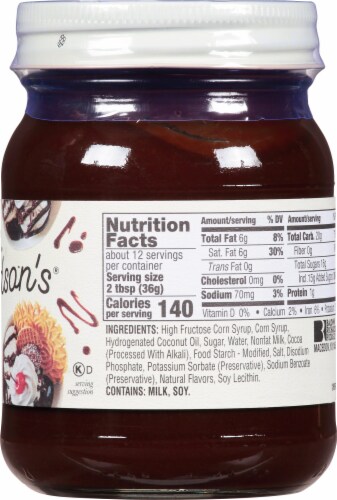 Mrs. Richardson's® Hot Fudge Dessert Sauce Topping Perspective: right