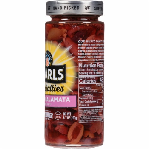 Pearls Specialties Sliced Kalamata Greek Olives Perspective: right