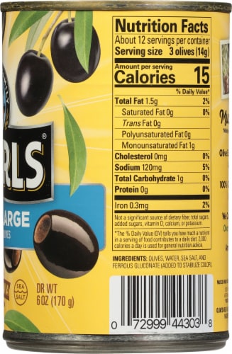Pearls® Extra Large California Pitted Ripe Olives Perspective: right