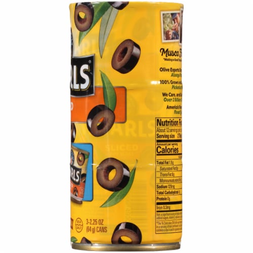 Pearls Sliced Black Ripe Olives Perspective: right