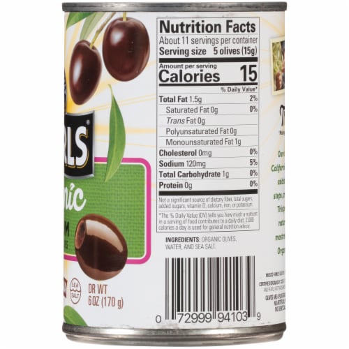 Pearls Organic Medium Pitted Ripe Olives Perspective: right