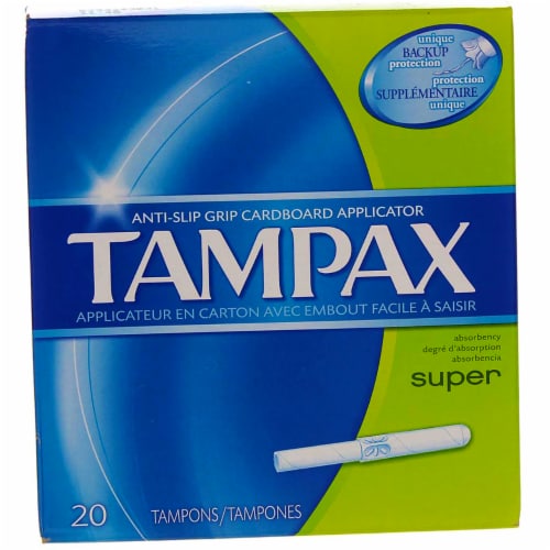 Tampax Cardboard Super Unscented Tampons Perspective: right
