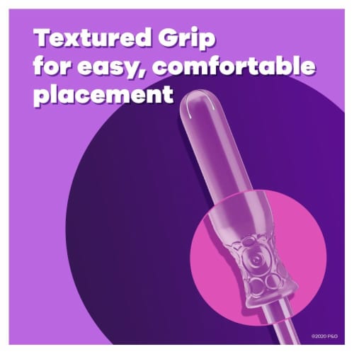 Tampax Radiant Tampons Regular Absorbency Unscented Perspective: right