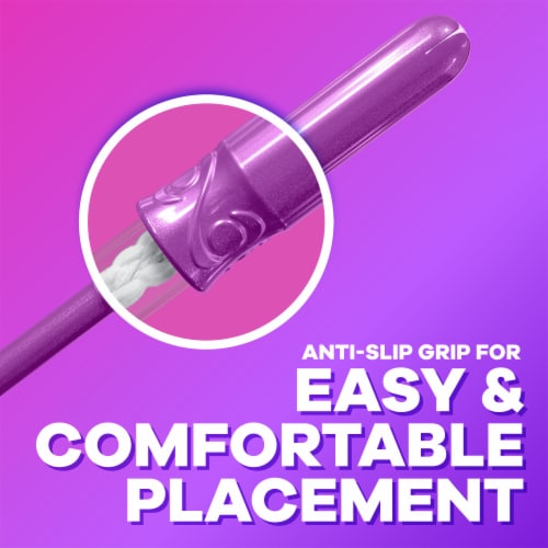 Tampax Radiant Pocket Tampons Regular Absorbency Unscented Perspective: right