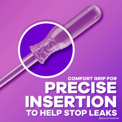 Tampax Radiant LeakGuard Protection Tampons Trio Pack Regular/Super/Super Plus Absorbency Unscented Perspective: right