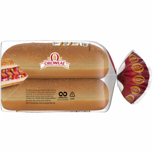 Oroweat Whole Grain Wheat Hot Dog Buns Perspective: right