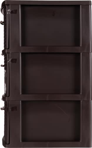 Sterilite 3 Drawer Wide Weave Storage Tower - Espresso Perspective: right