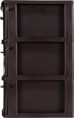 Sterilite 3 Drawer Wide Weave Storage Tower - Espresso, 1 Piece - Foods Co.