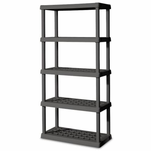 Sterilite 5-Tier Shelving Unit - Flat Gray Perspective: right