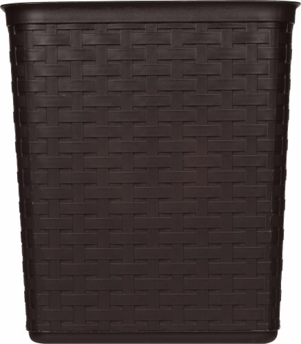 Sterilite® Weave Plastic Wastebasket - Espresso Perspective: right
