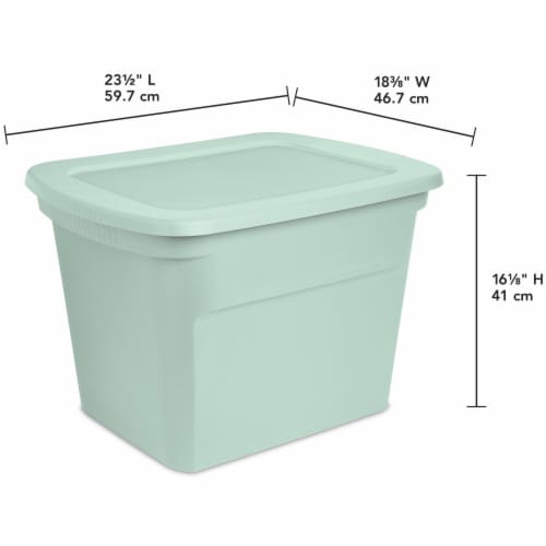 Sterilite 18 Gallon Tote- Mindful Mint Perspective: right