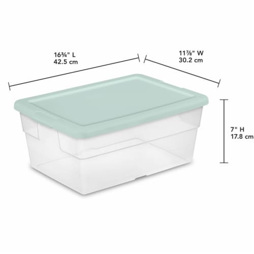 Sterilite Storage Bin - Mindful Mint Perspective: right