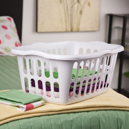 Sterlite Rectangular Bushel Laundry Basket - White Perspective: right