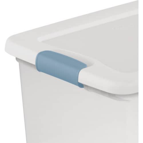 Sterilite Latching Lid Storage Box - White/Clear Perspective: right