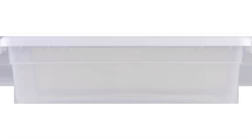 Sterilite 28-Quart Storage Box - Clear/White Perspective: right