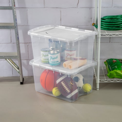 Sterilite Storage Box with Hinged Lid - Clear Perspective: right