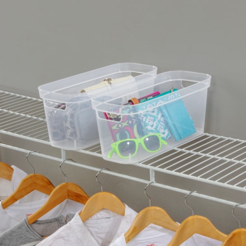 Sterilite® Narrow Plastic Storage Bin Perspective: right