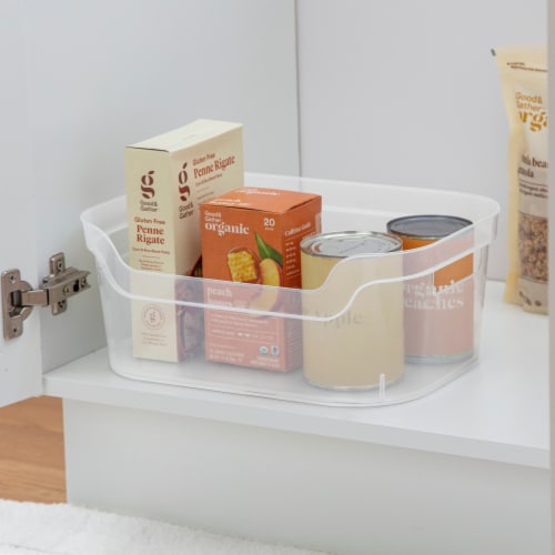 Sterilite® Medium Platic Open Bin - Clear Perspective: right
