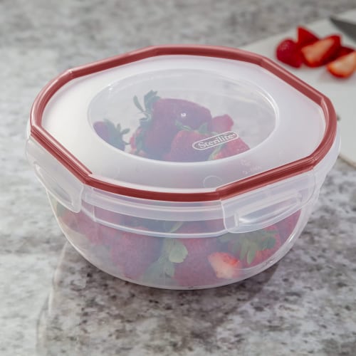 1pc Plastic Sealed Food Storage Container, Square Divided Storage