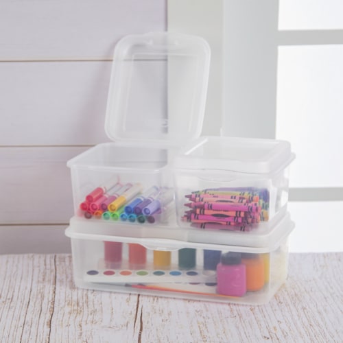Sterilite FlipTop Large Plastic Storage Box Perspective: right