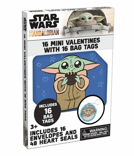 Star Wars The Mandalorian Grogu Valentine's Bag Tags Perspective: right