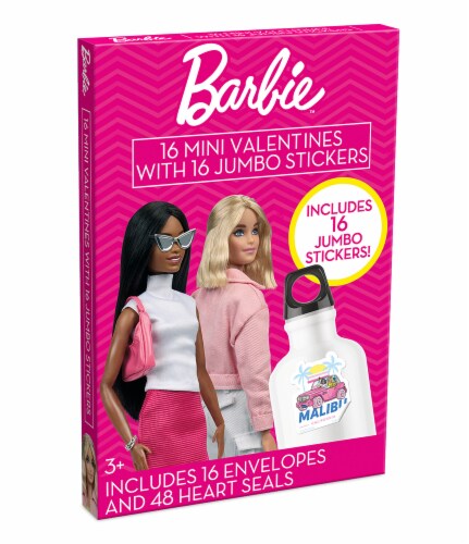 Barbie Die Cut Valentine's Jumbo Stickers Perspective: right