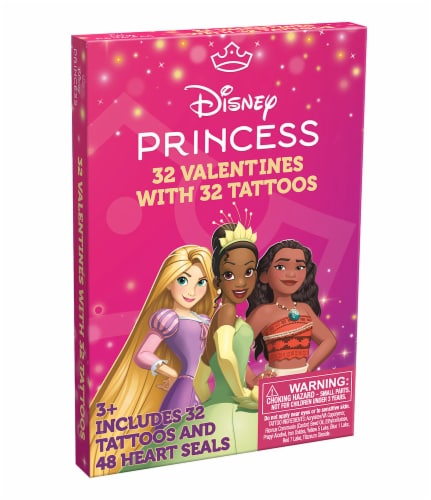 Disney Princess Valentine's Tattoos & Heart Seals Perspective: right