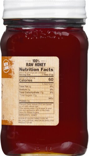 Naturally Healthy® Mountain Ridge® 100% Raw Honey Perspective: right