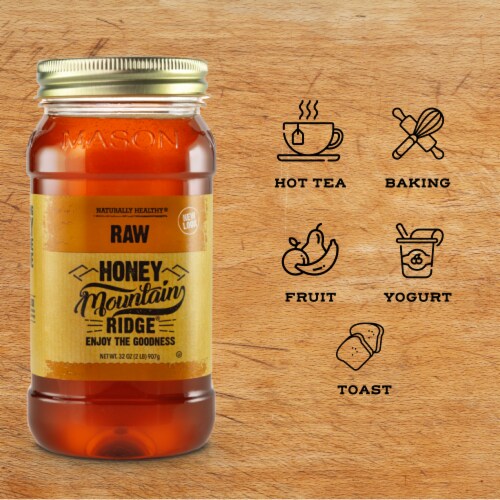 Mountain Ridge Raw Honey 32 oz Perspective: right